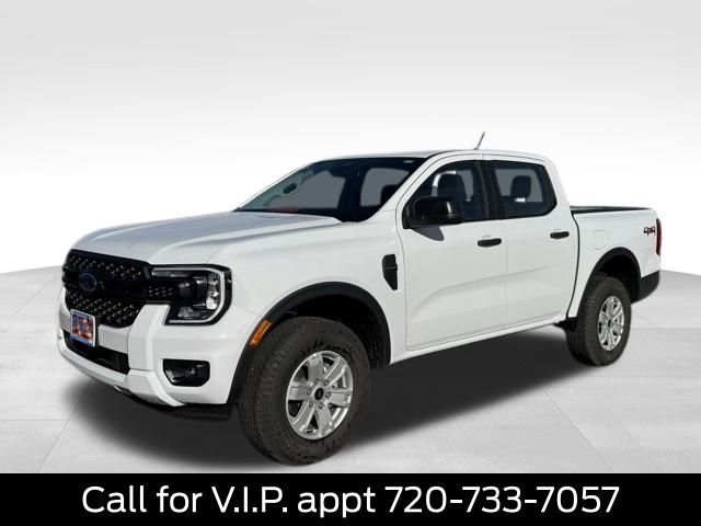 Oxford White 2025 Ford Ranger XL SuperCrew 4WD Pickup Truck Four-Wheel Drive Automatic