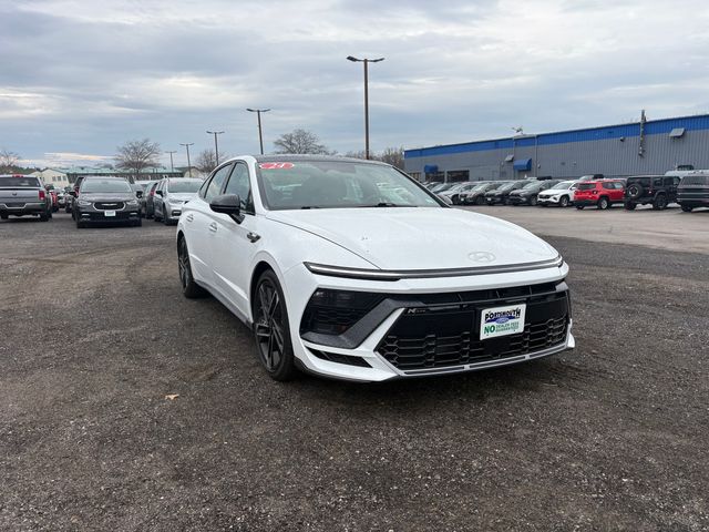 Serenity White 2024 Hyundai Sonata N Line FWD Sedan Front-Wheel Drive 8-Speed Automatic