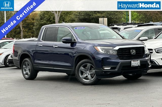 Black (Obsidian Blue Pearl) 2023 Honda Ridgeline RTL-E AWD Pickup Truck All-Wheel Drive 9-Speed Automatic