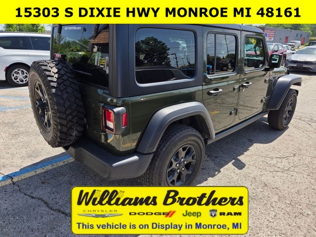 2021 Jeep Wrangler Unlimited Willys - Sarge Green Clearcoat exterior view 3