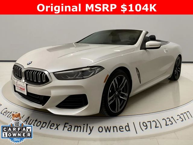 White Metallic 2025 BMW 8 Series Convertible All-Wheel Drive 8-Speed Automatic