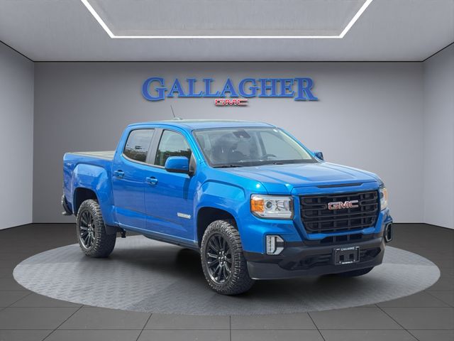 Dynamic Blue Metallic 2021 GMC Canyon Elevation Crew Cab 4WD Pickup Truck Four-Wheel Drive 8-Speed Automatic