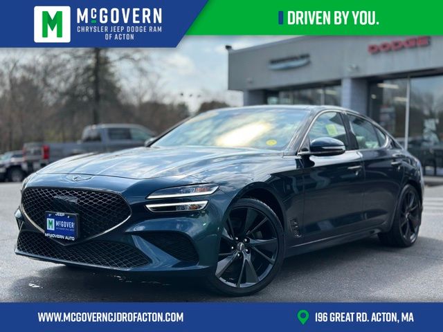 Tasman Blue 2022 Genesis G70 3.3T RWD Sedan Rear-Wheel Drive 8-Speed Automatic
