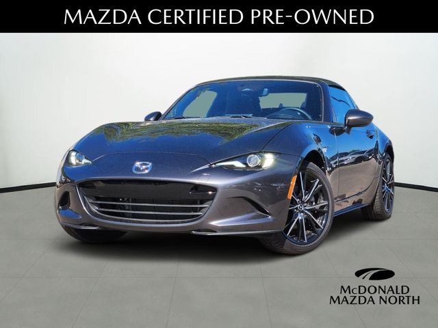 Machine Gray 2025 Mazda MX-5 Miata Convertible Rear-Wheel Drive 6-Speed Manual