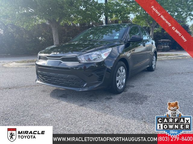Aurora Black 2023 Kia Rio LX FWD Sedan Front-Wheel Drive Continuously Variable Transmission