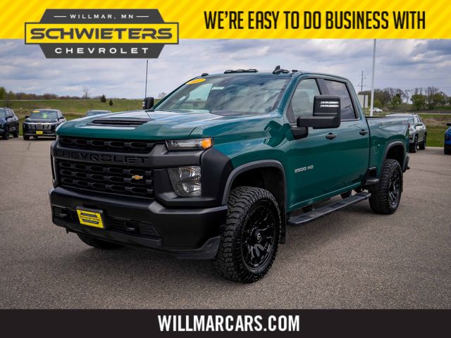 Woodland Green 2022 Chevrolet Silverado 2500HD Work Truck Crew Cab 4WD Pickup Truck Four-Wheel Drive 6-Speed Automatic