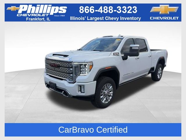 White Frost Tricoat 2022 GMC Sierra 3500HD Denali Crew Cab 4WD Pickup Truck Four-Wheel Drive Automatic