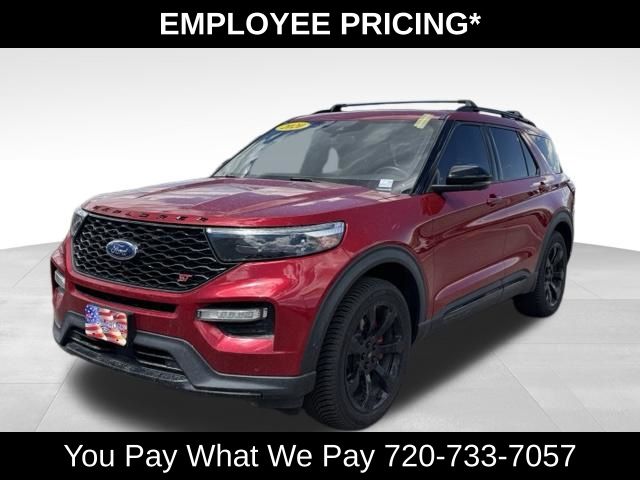 Red Metallic 2020 Ford Explorer SUV / Crossover All-Wheel Drive Automatic