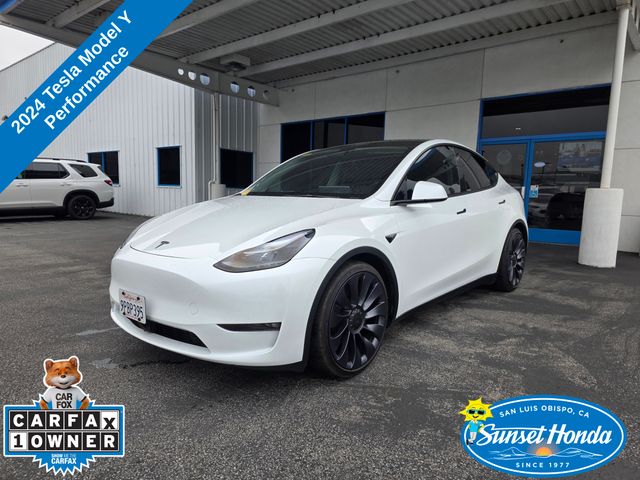 White 2024 Tesla Model Y SUV / Crossover All-Wheel Drive 1-Speed Automatic