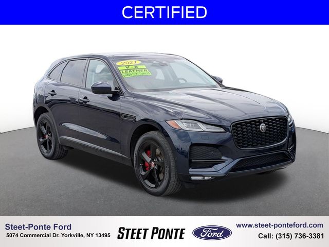 Bluefire Blue 2021 Jaguar F-PACE SUV / Crossover All-Wheel Drive 8-Speed Automatic