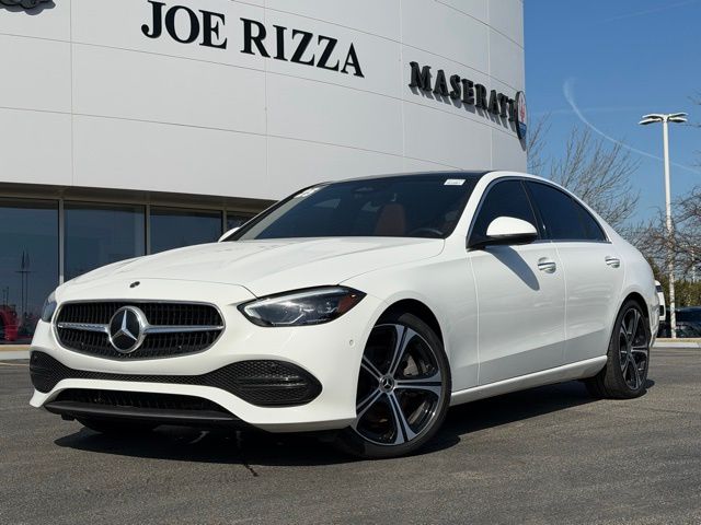 Polar White 2025 Mercedes-Benz C-Class Sedan All-Wheel Drive 9-Speed Automatic