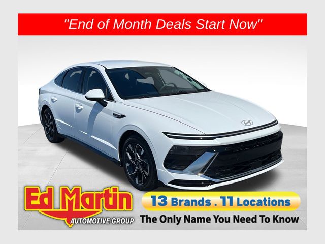 White 2024 Hyundai Sonata Sedan Front-Wheel Drive 8-Speed Automatic