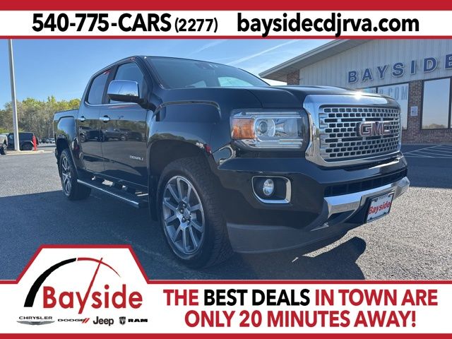 Onyx Black 2018 GMC Canyon Denali Crew Cab 4WD Pickup Truck Four-Wheel Drive 6-Speed Automatic