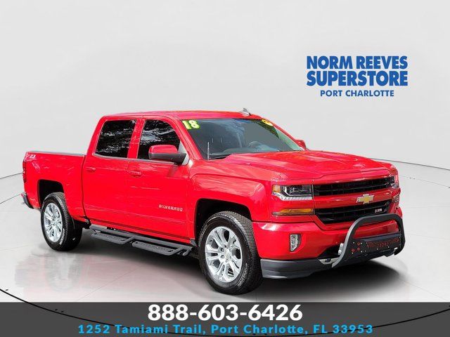 Red Hot 2018 Chevrolet Silverado 1500 Pickup Truck Four-Wheel Drive 6-Speed Automatic Overdrive