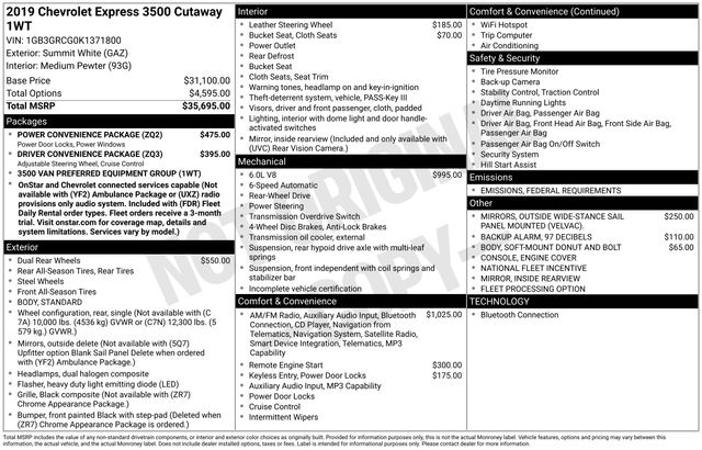 Used 2019 Chevrolet Express 3500 For Sale in Grove City, OH