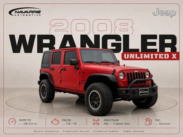 2008 Jeep Wrangler Rojo (Flame Red) SUV/Crossover Todo terreno 4 velocidades Automática