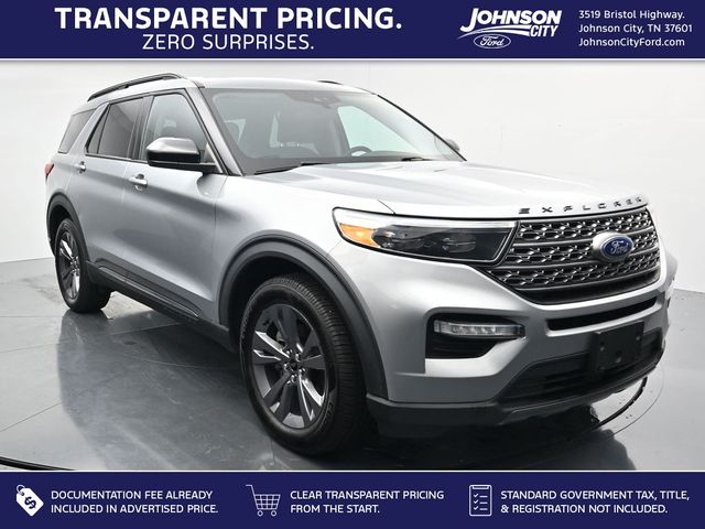 Iconic Silver Metallic 2023 Ford Explorer SUV / Crossover All-Wheel Drive Automatic