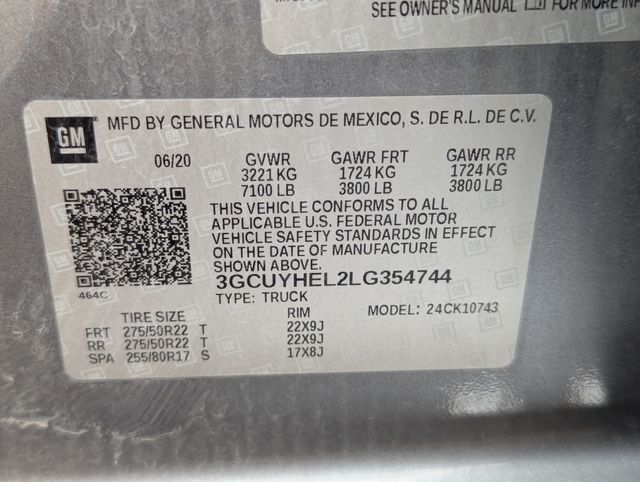 2020 Satin Steel Metallic Chevrolet Silverado 1500 High Country 4X4 Truck