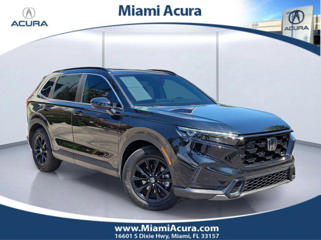 Crystal Black Pearl 2024 Honda CR-V Hybrid Sport FWD SUV / Crossover Front-Wheel Drive Continuously Variable Transmission