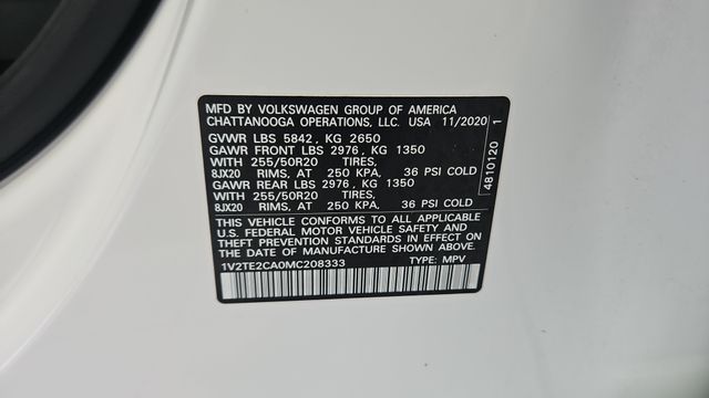 Used 2021 Pure White Volkswagen 3.6L V6 SEL Premium image 30