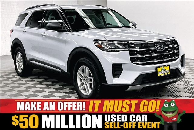 Space White Metallic 2025 Ford Explorer SUV / Crossover All-Wheel Drive 10-Speed Automatic