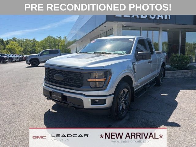 Iconic Silver Metallic 2025 Ford F-150 STX SuperCab LB 4WD Pickup Truck Four-Wheel Drive Automatic