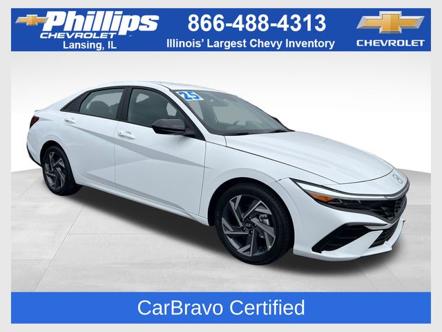 Serenity White 2025 Hyundai Elantra Sedan Front-Wheel Drive Continuously Variable Transmission