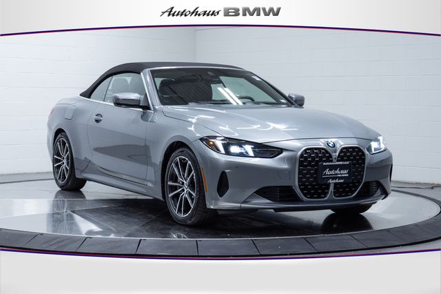 Gray (Skyscraper Grey Metallic) 2025 BMW 4 Series Convertible Rear-Wheel Drive 8-Speed Automatic