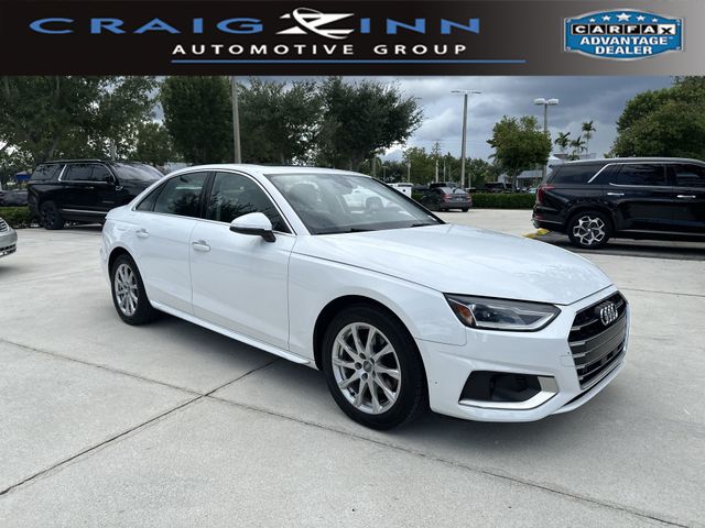 Ibis White 2020 Audi A4 Sedan Front-Wheel Drive 7-Speed Automatic