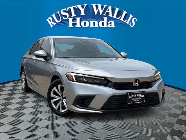 Lunar Silver Metallic 2023 Honda Civic LX FWD Sedan Front-Wheel Drive Continuously Variable Transmission