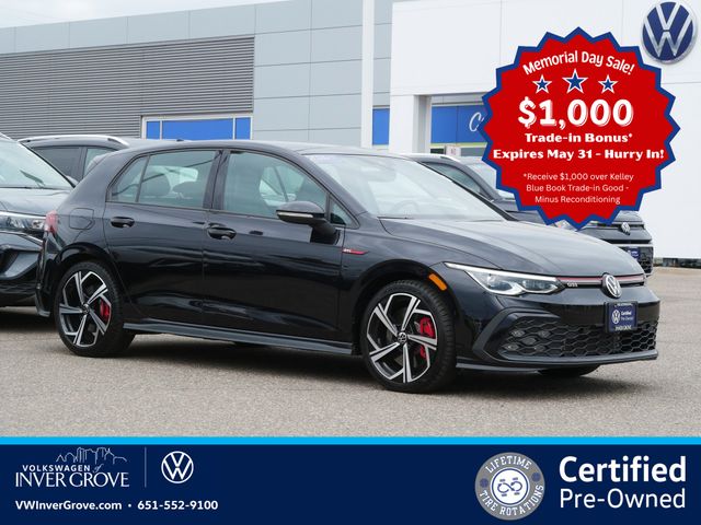 Deep Black Pearl 2024 Volkswagen Golf GTI SE FWD Hatchback Front-Wheel Drive 7-Speed Dual Clutch