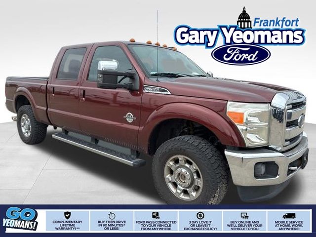 Red (Bronze Fire Metallic) 2016 Ford F-250 Super Duty Lariat Crew Cab 4WD Pickup Truck Four-Wheel Drive 6-Speed Automatic Overdrive