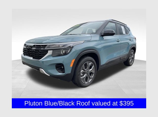 Pluton Blue/Black Roof 2024 Kia Seltos S AWD SUV / Crossover All-Wheel Drive Continuously Variable Transmission
