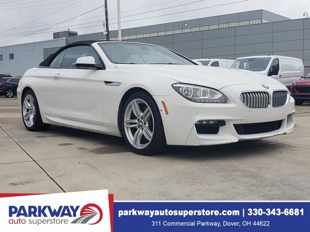 Alpine White 2015 BMW 6 Series Convertible Rear-Wheel Drive 8-Speed Automatic