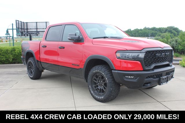 Flame Red Clearcoat 2025 RAM 1500 Pickup Truck Four-Wheel Drive 8-Speed Automatic