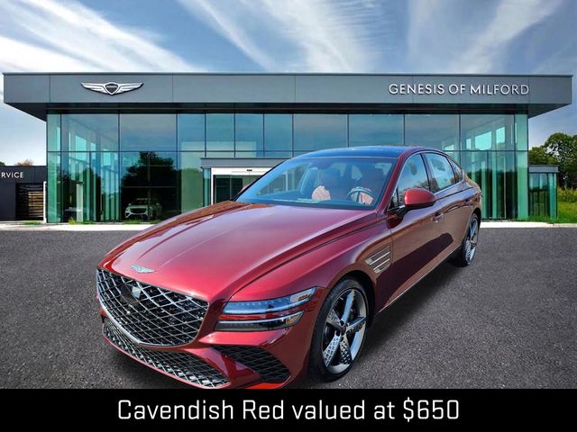 Cavendish Red 2026 Genesis G80 Sedan All-Wheel Drive 8-Speed Automatic