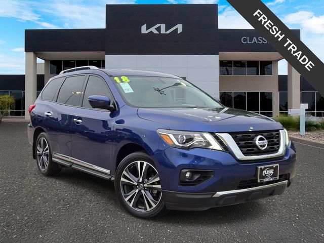 Caspian Blue 2018 Nissan Pathfinder Platinum SUV / Crossover Front-Wheel Drive Continuously Variable Transmission