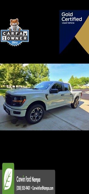 White Metallic 2025 Ford F-150 STX 4dr SuperCrew 4WD Pickup Truck Four-Wheel Drive Automatic