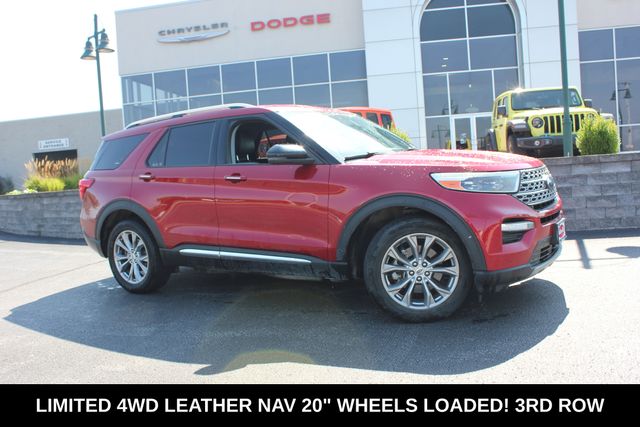 Red Metallic 2021 Ford Explorer SUV / Crossover All-Wheel Drive Automatic