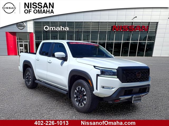 Glacier White 2023 Nissan Frontier Pickup Truck Four-Wheel Drive 9-Speed Automatic