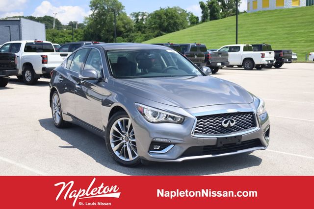 Gray (Graphite Shadow) 2023 INFINITI Q50 Sedan All-Wheel Drive 7-Speed Automatic Overdrive