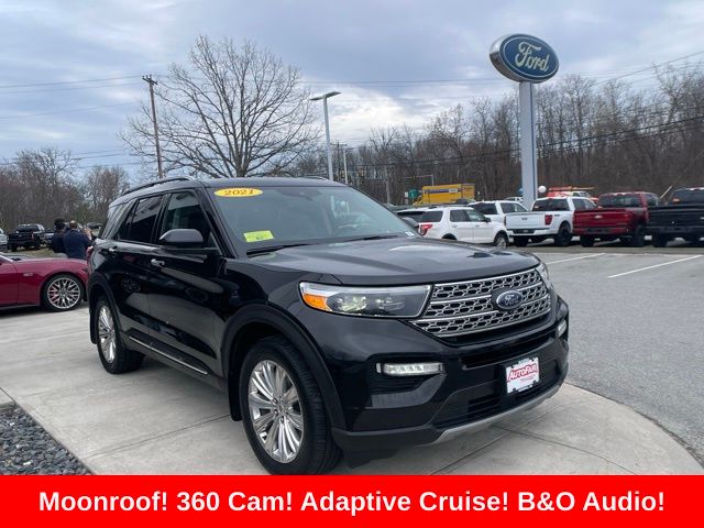 Agate Black Metallic 2021 Ford Explorer Hybrid Limited AWD SUV / Crossover All-Wheel Drive Automatic