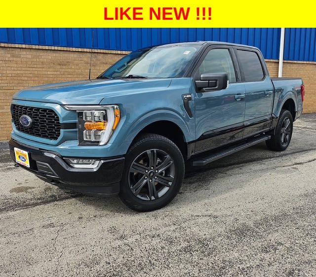Blue 2023 Ford F-150 Pickup Truck Four-Wheel Drive Automatic