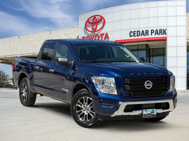 Deep Blue Pearl 2021 Nissan Titan Pickup Truck 4X2 9-Speed Automatic