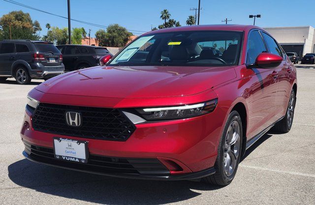 Radiant Red Metallic 2023 Honda Accord Hybrid EX-L FWD Sedan Front-Wheel Drive Continuously Variable Transmission