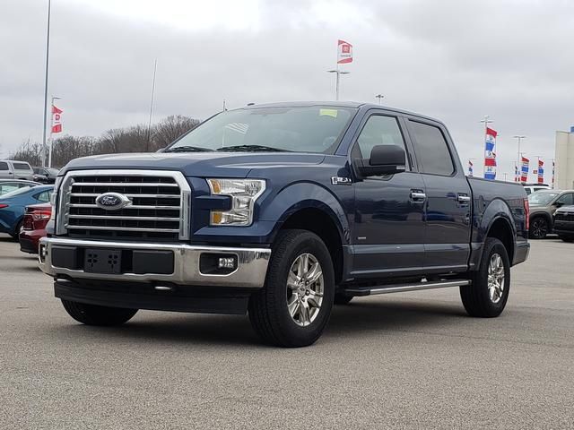 Blue 2017 Ford F-150 XLT SuperCrew 4WD Pickup Truck Four-Wheel Drive 6-Speed Automatic