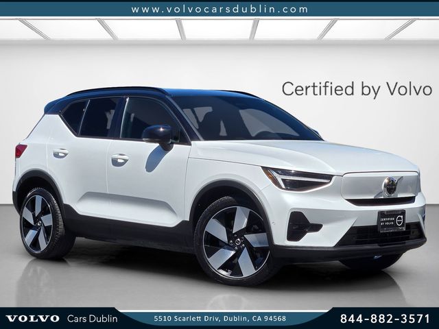 Crystal White Pearl 2025 Volvo EX40 SUV / Crossover Rear-Wheel Drive 1-Speed Automatic