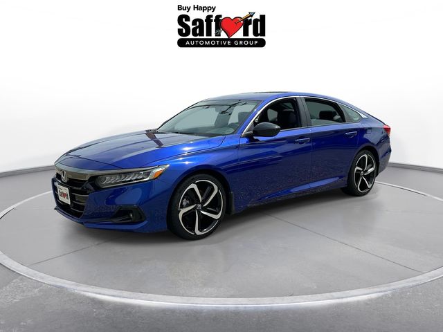 Blue 2021 Honda Accord Sedan Front-Wheel Drive Continuously Variable Transmission