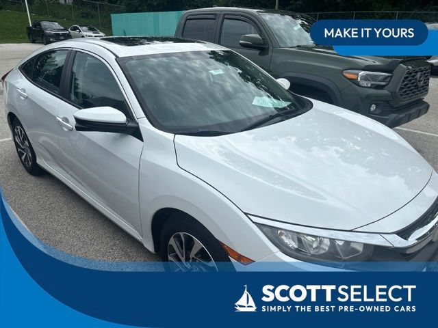 White Orchid Pearl 2016 Honda Civic Sedan Front-Wheel Drive Continuously Variable Transmission