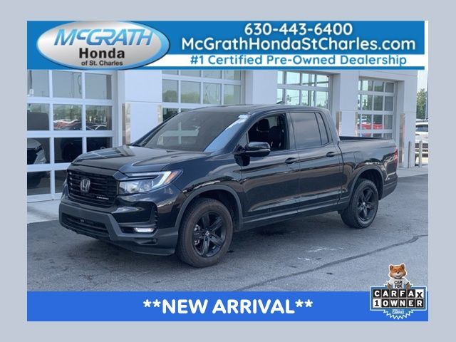 Crystal Black Pearl 2023 Honda Ridgeline Pickup Truck All-Wheel Drive 9-Speed Automatic